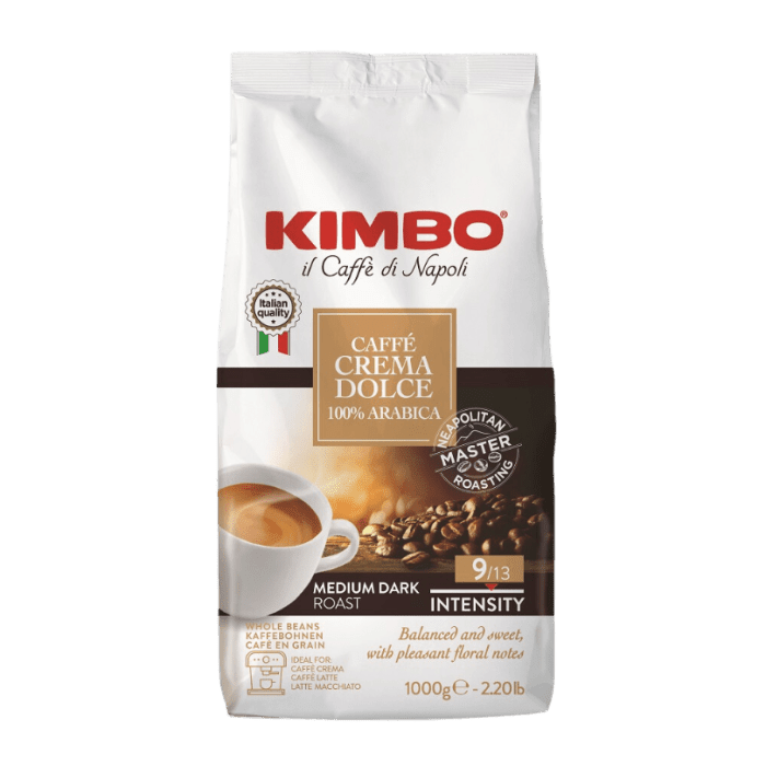 Kimbo Dolce Crema - kawa ziarnista - 1 kilogram