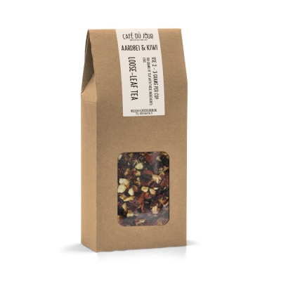 Strawberry & Kiwi - Herbata owocowa 100g - Café du Jour herbata sypana