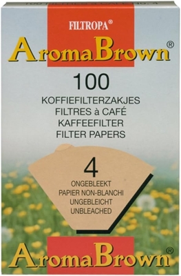 Filtropa Aroma Brown - filtry do kawy rozmiar 4 - 100 sztuk