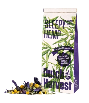 Sleepy Hemp - Mieszanka herbaty z konopi i ziół 40 gram - Dutch Harvest herbata sypana