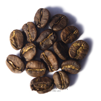 Ziarna kawy podczas pierwszego cracku